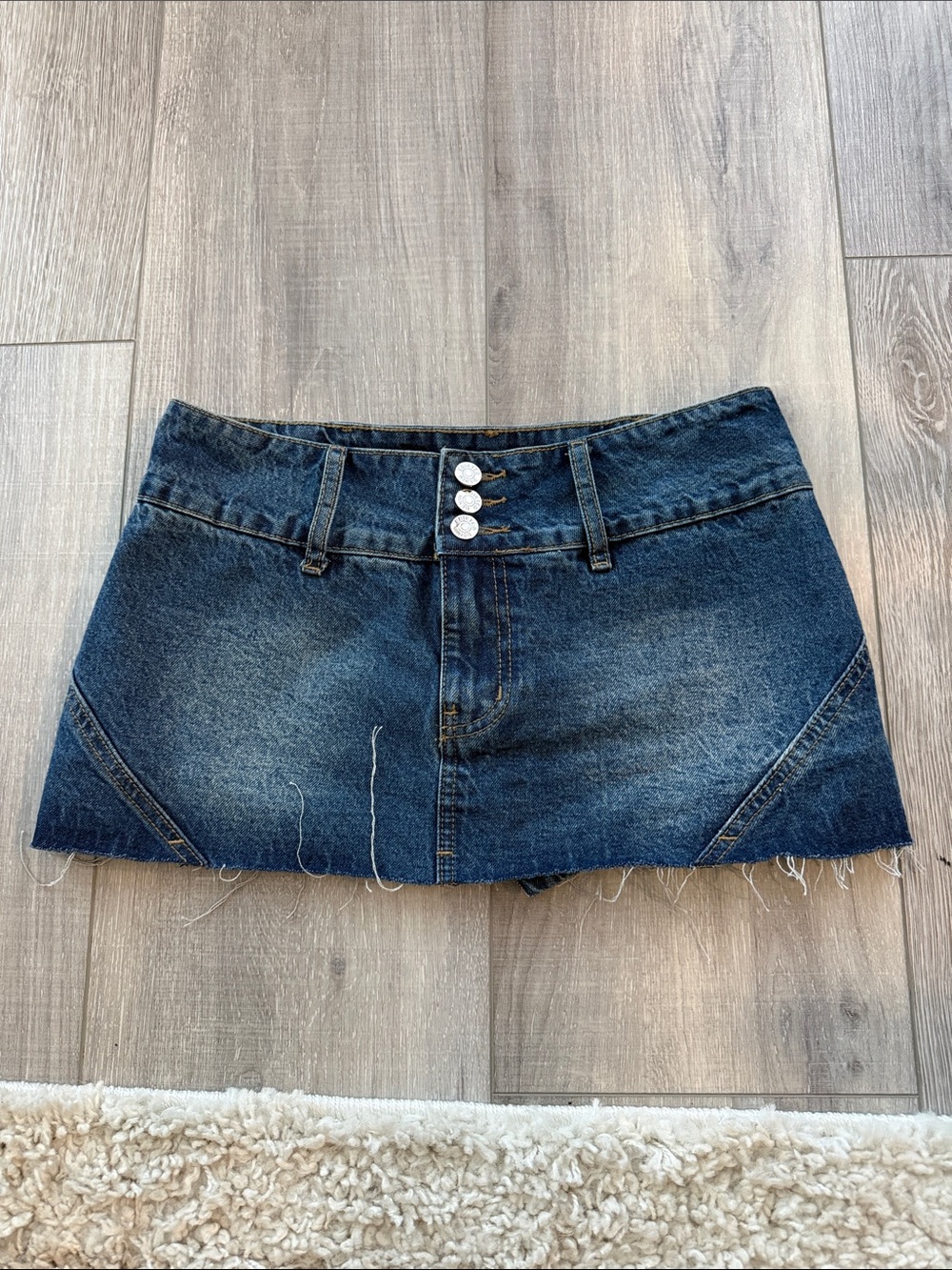 NWT edikted dark blue mini/micro skirt